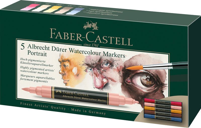 Afbeelding laden in galerijviewer, Faber castell fc-160307 wk25aquarel marker fc albrechtdürer 5 stuks portrait