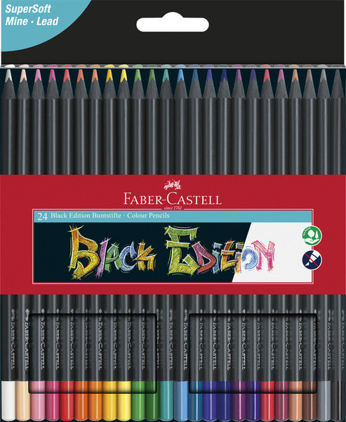 Afbeelding laden in galerijviewer, Faber-castell kleurpotloden - black edition - 24 stuks - fc-116424