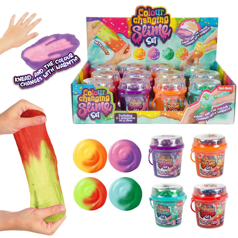 Afbeelding laden in galerijviewer, Toi-toys slime slijmset s met geur -color change- +acc 4ass