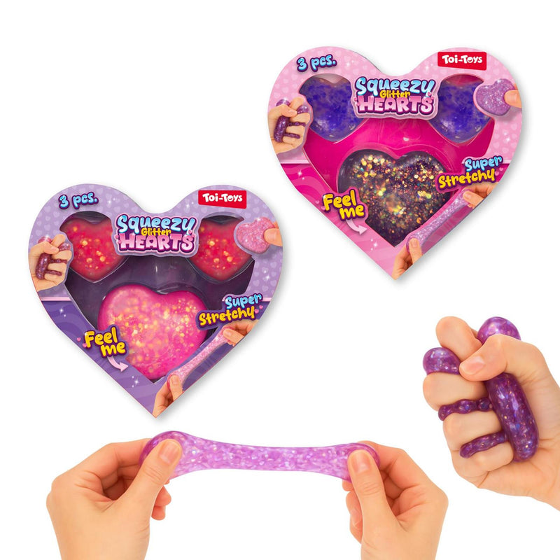 Afbeelding laden in galerijviewer, Toi-toys fun knijphartjes -sugarglitter- 4,5-6,5cm 3st 2ass