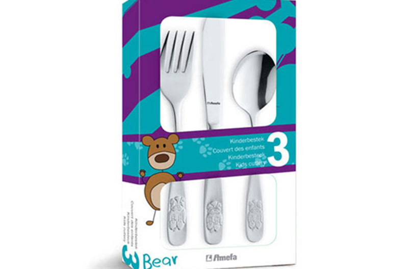Afbeelding laden in galerijviewer, Amefa kinderset beer 3-dlg in showdoos