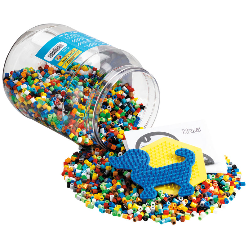 Afbeelding laden in galerijviewer, Hama strijkkralen set in pot 7000 stuks blauw