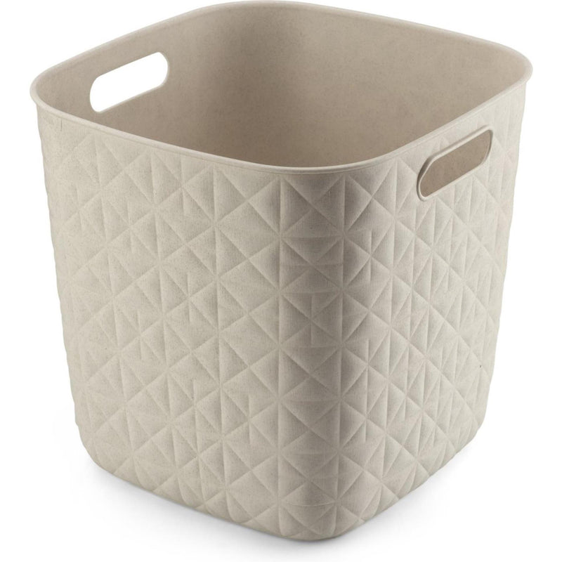 Afbeelding laden in galerijviewer, Curver softex opbergmand cube - 15l krijtwit 28x28x27cm
