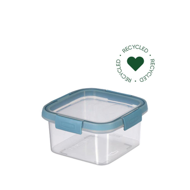 Afbeelding laden in galerijviewer, Curver smart fresh eco vershouddoos vierkant 0,9l smokey grey transparant