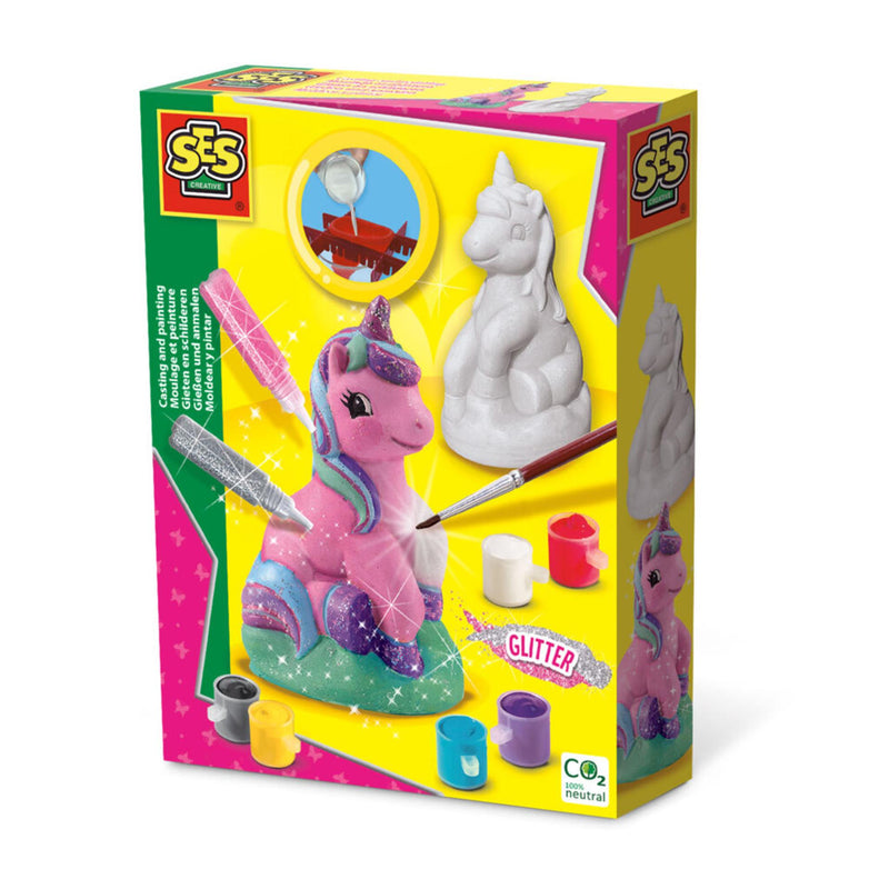 Afbeelding laden in galerijviewer, Ses gieten en schilderen - unicorn- gips gieten