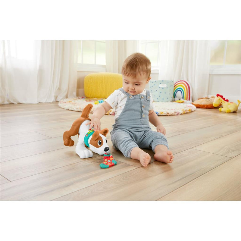 Afbeelding laden in galerijviewer, Fisher price crawl with me puppy + licht en geluid