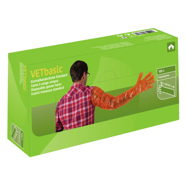 Afbeelding laden in galerijviewer, Kerbl producten onderzoekshandschoen vetbasic lang 90cm a 100st