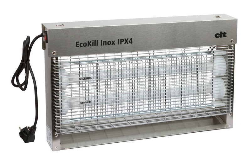 Afbeelding laden in galerijviewer, Ecokill producten elektr vliegenkast inox ipx4 2 x 15w