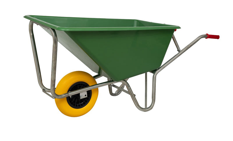 Afbeelding laden in galerijviewer, Mm producten kruiwagen 160liter poly verz onderstel ged 1 nml wiel