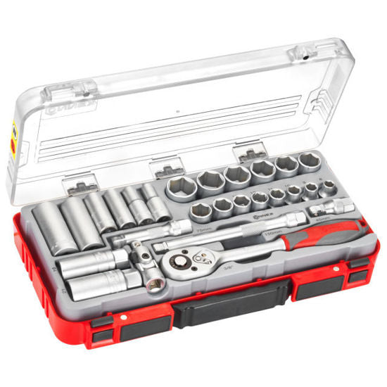 Afbeelding laden in galerijviewer, Connex dopsleutelset profi 38 27 delig