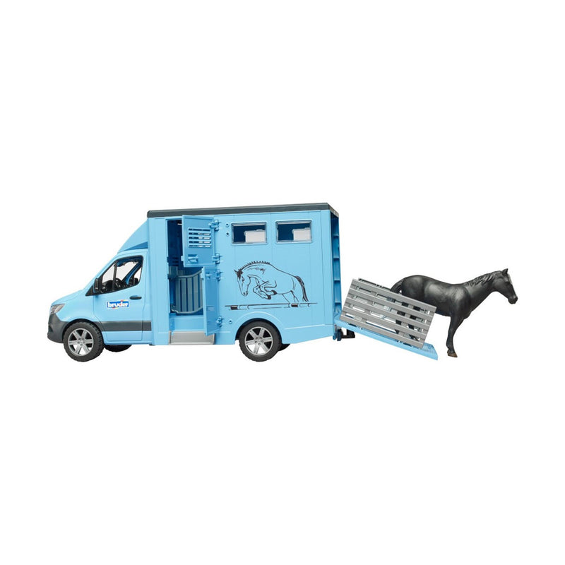 Afbeelding laden in galerijviewer, Bruder mercedes benz sprinter paardentransport m 1 paard - 1:16