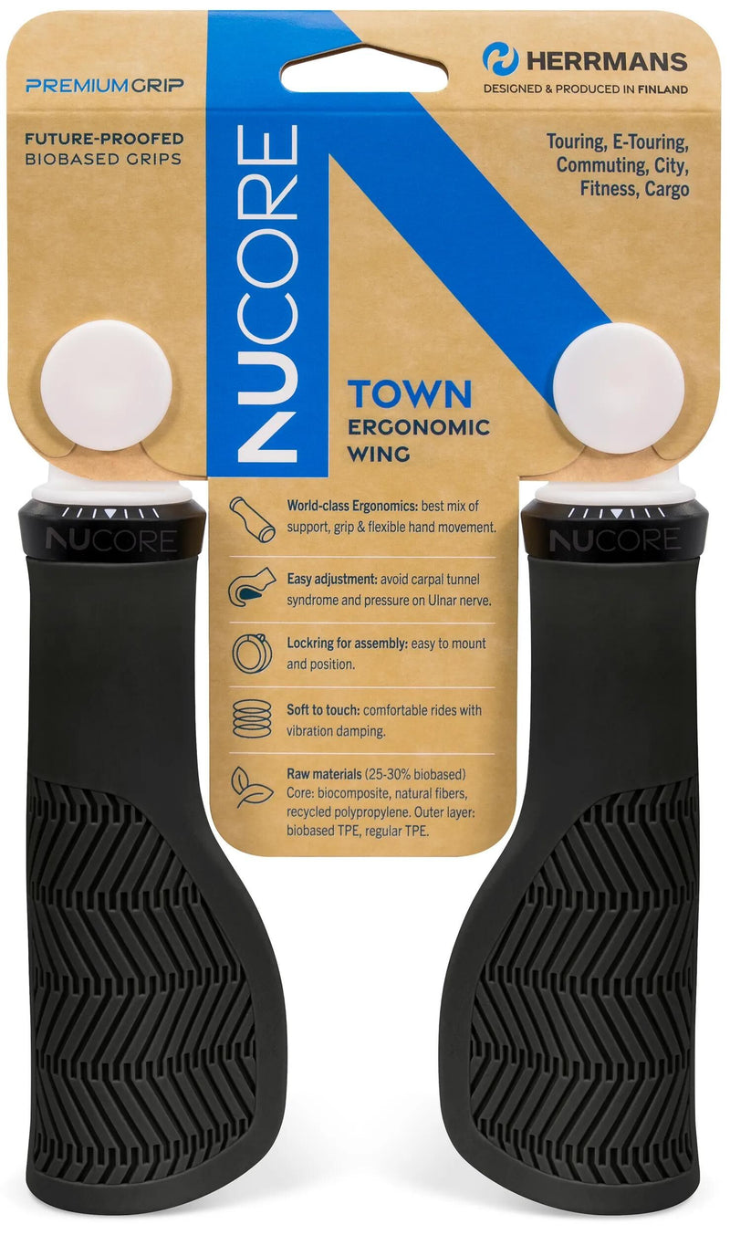 Afbeelding laden in galerijviewer, Herrmans handvatset nucore town wave 130 130mm zwart