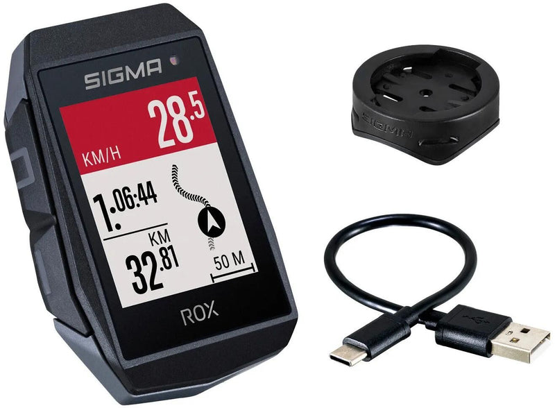 Afbeelding laden in galerijviewer, Sigma rox 11.1 evo gps zw zw standaard stuurhouder + usb-c oplaadkabel
