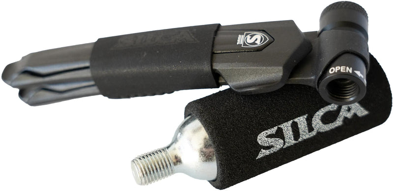 Afbeelding laden in galerijviewer, Silca bandenlichter eolo levers premio co2 cartr.pump eolo levers premio black