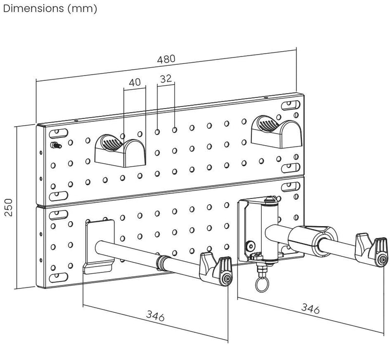 Afbeelding laden in galerijviewer, Contec wandpräsenter smart modular ct wall presenter smart modular black
