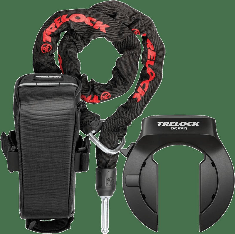 Afbeelding laden in galerijviewer, Trelock rahmenschloss-set rs 560 frame lock set 560 az poc + zr355 + bag