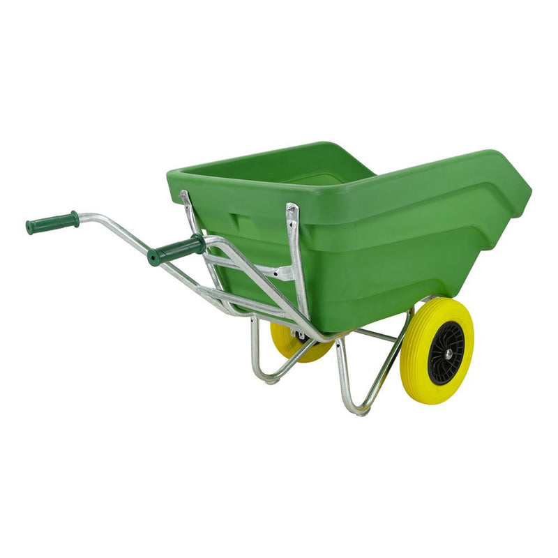 Afbeelding laden in galerijviewer, Fort producten kiep kruiwagen f s 300l groen 2 nml wiel