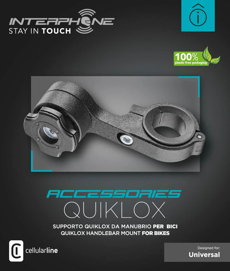 Afbeelding laden in galerijviewer, Interphone handyhalter quiklox caseholder q-lox for bicycle handleb