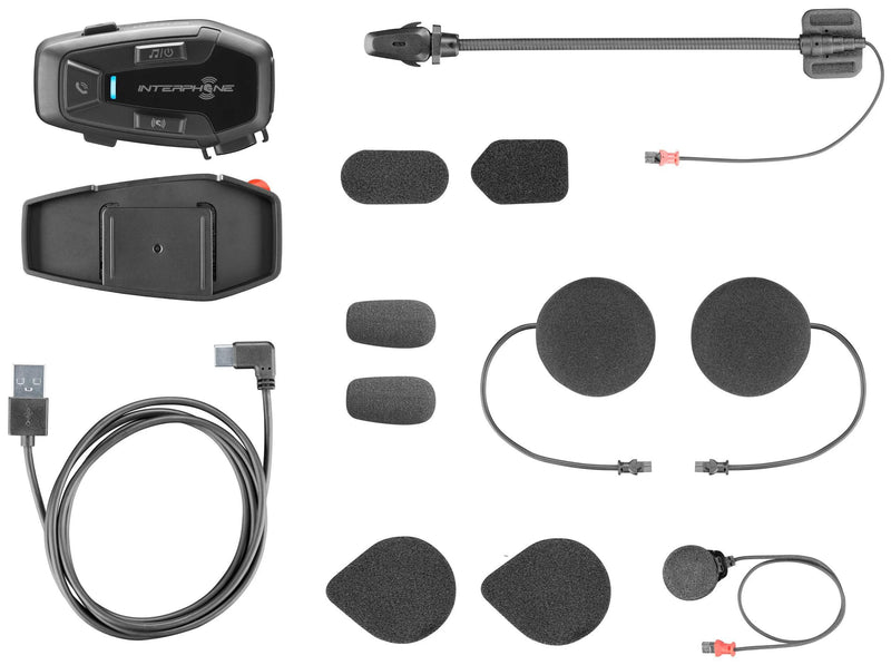Afbeelding laden in galerijviewer, Interphone helm communicatie systeem u-com 7 r com. system helmet u-com7r singlekit