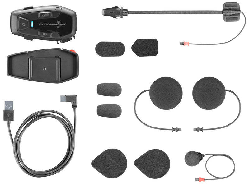 Afbeelding laden in galerijviewer, Interphone helm communicatie systeem u-com 7 r com. system helmet u-com7r doublekit