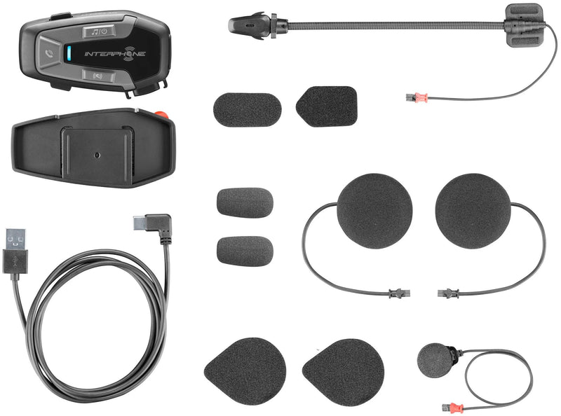 Afbeelding laden in galerijviewer, Interphone helm communicatie systeem u-com 6 r com. system helmet u-com6r singlekit