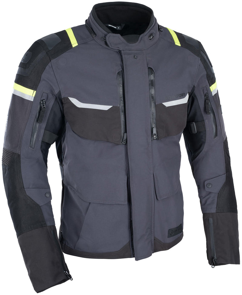Afbeelding laden in galerijviewer, Oxford jas stormland jacket stormland gray sw neon yellow gr. l