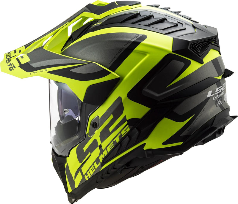 Afbeelding laden in galerijviewer, Ls2 endurohelm mx701 explorer alter helmet explorer age bw neono yellow matt gr.