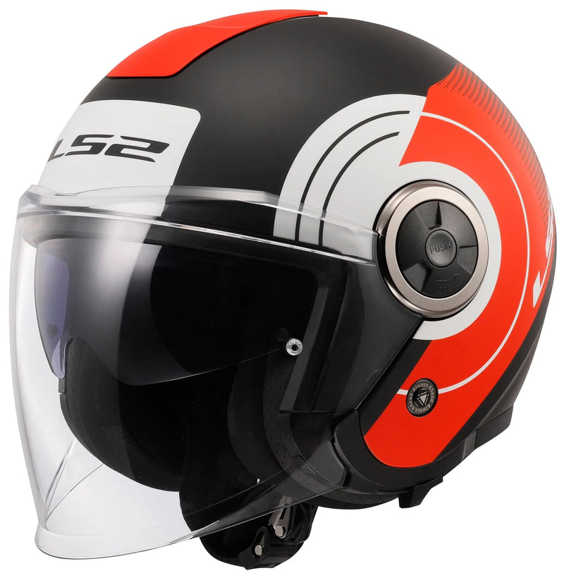 Afbeelding laden in galerijviewer, Ls2 jethelm of620 classy disko helmet of620 classy disco bw rt ws gr. l