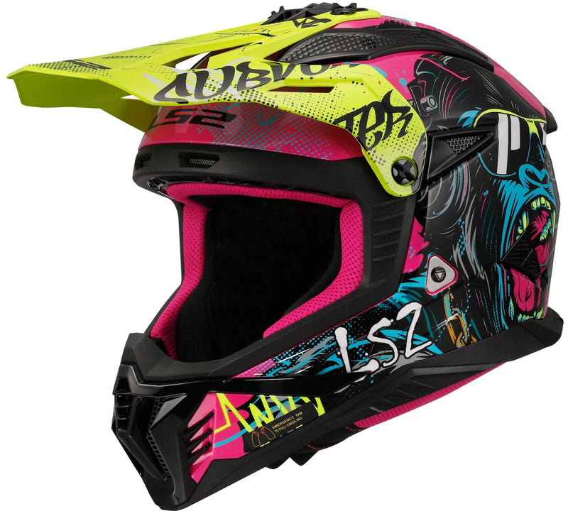 Afbeelding laden in galerijviewer, Ls2 crosshelm mx708 fast ii gorilla helmet mx708 fast ii gorilla vi ge gr. xl