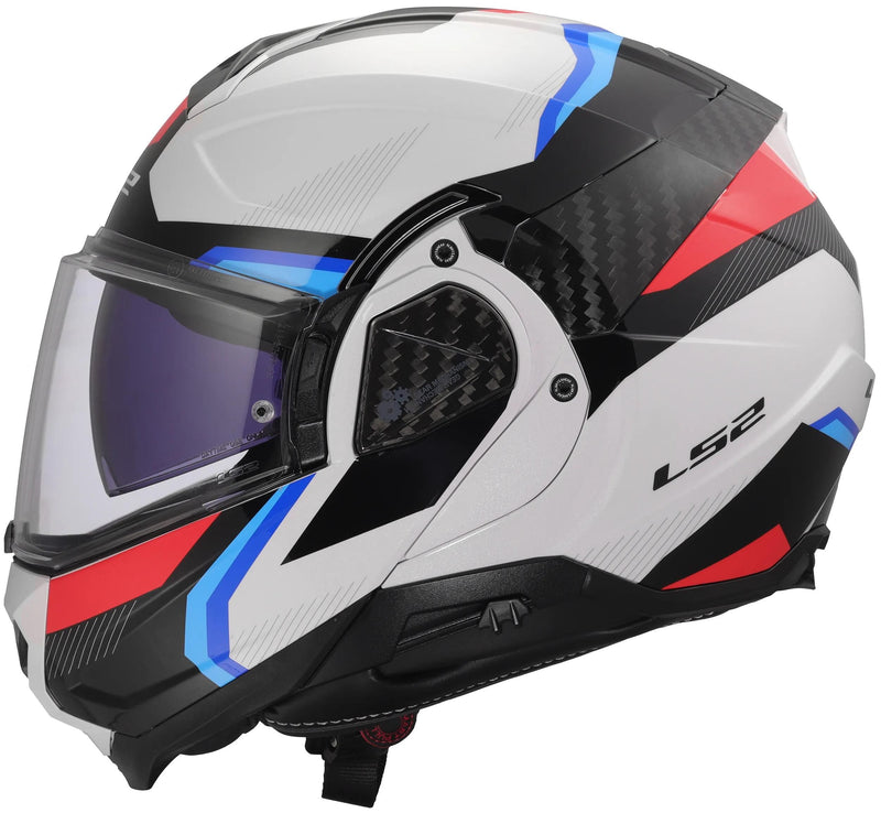 Afbeelding laden in galerijviewer, Ls2 klapphelm ff910 advant ii triple helmet ff910 advant ii triple m wh blue red