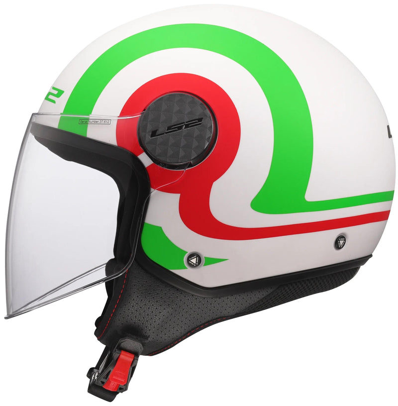 Afbeelding laden in galerijviewer, Ls2 jethelm of558 sphere lux ii urby helmet sphere lux ii urby white green red matt