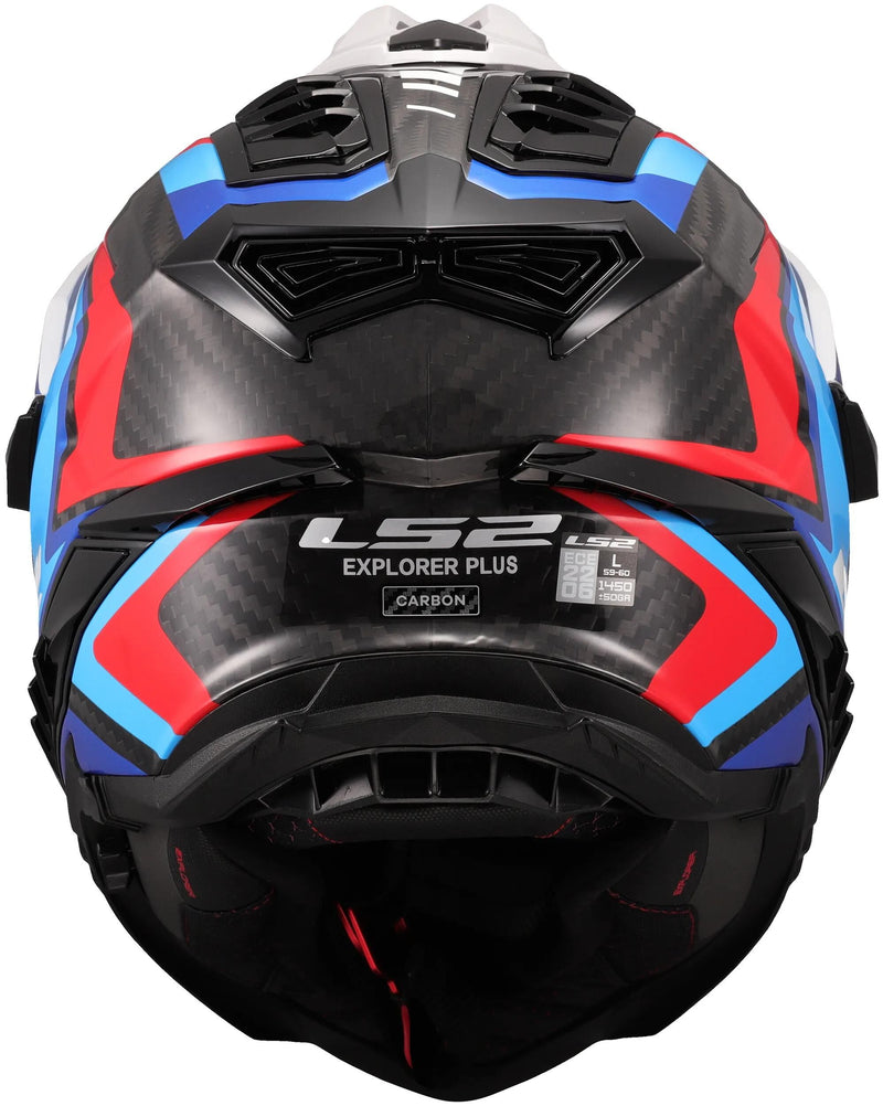 Afbeelding laden in galerijviewer, Ls2 endurohelm mx701 explorer carbon frontier ii helmet explorer carbo frontier ii white blue l