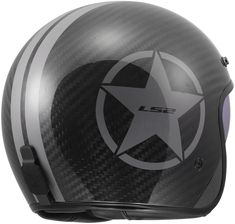 Afbeelding laden in galerijviewer, Ls2 jethelm of601 bob ii carbon star helmet of601 bob ii carbon star gray gr. l