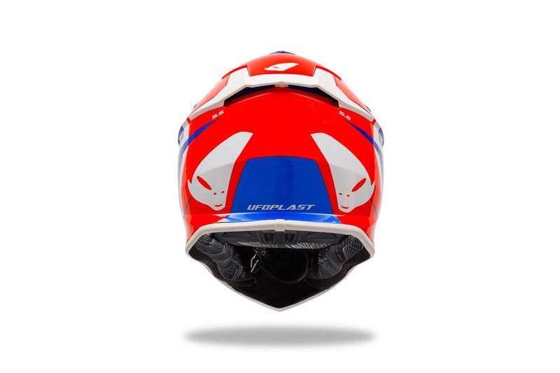 Afbeelding laden in galerijviewer, Ufo plast crosshelm intrepid helmet ufo intrepid blue red gr. l