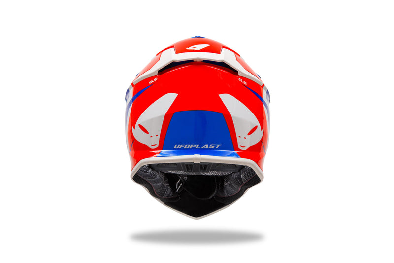 Afbeelding laden in galerijviewer, Ufo plast crosshelm intrepid helmet interpid m blue red