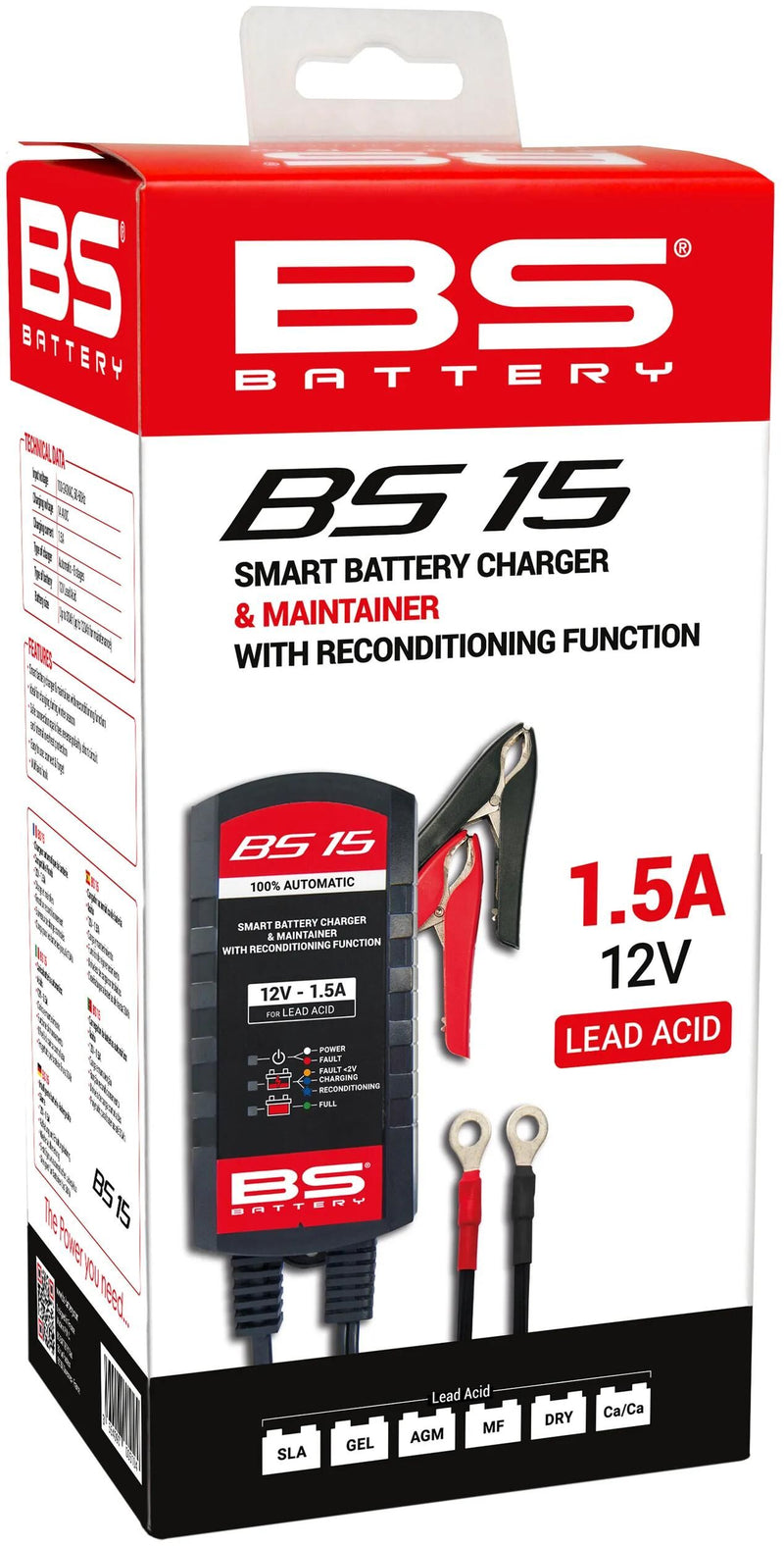 Afbeelding laden in galerijviewer, Bs-battery acculader bs15 charger bs15,bs-charge 1,5a