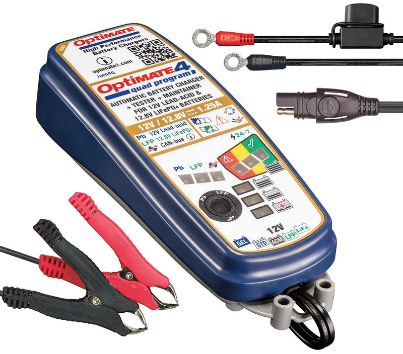 Afbeelding laden in galerijviewer, Tecmate acculader optimate4 quad program optimate 4 charger quad program