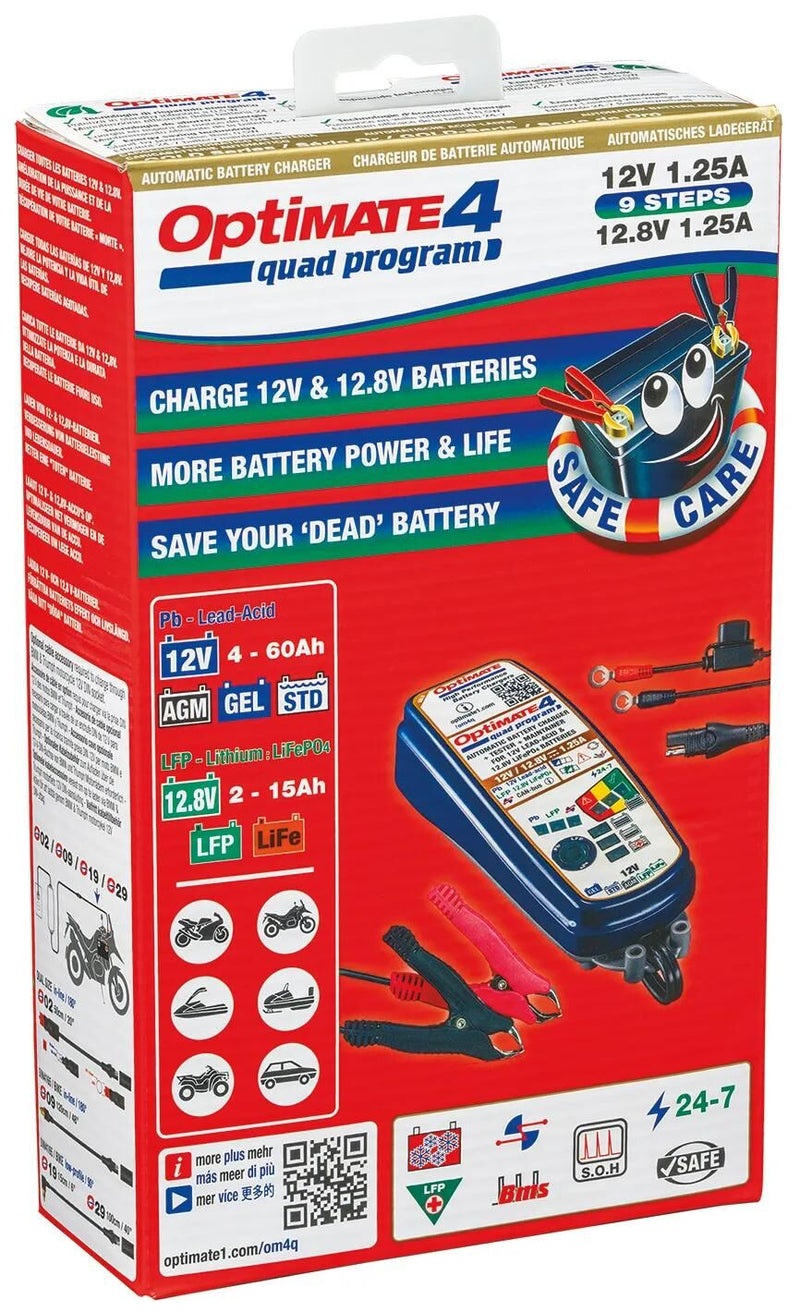 Afbeelding laden in galerijviewer, Tecmate acculader optimate4 quad program optimate 4 charger quad program
