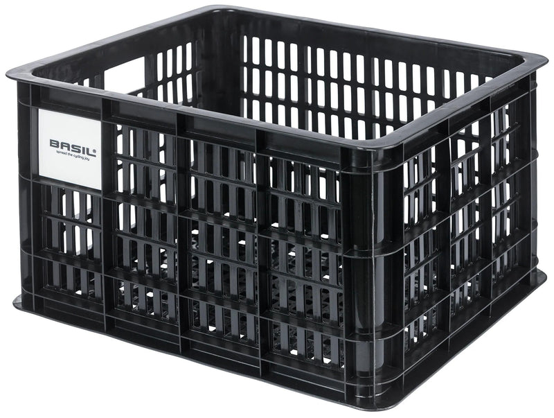 Afbeelding laden in galerijviewer, Basil gerecyclede fietskrat m 29.5 liter mik 33 x 44 x 27 cm - zwart