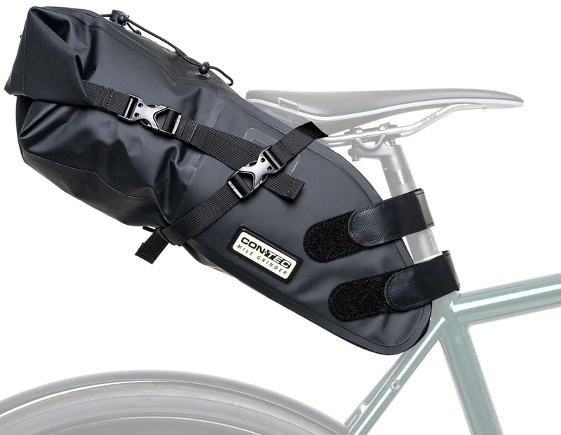 Afbeelding laden in galerijviewer, Contec zadeltas mile grinder back 10 ct saddle bag mile grin the back 10 black