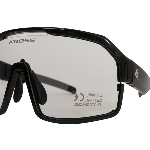 Afbeelding laden in galerijviewer, Kross fietsbril fly uv400 meekleurende lenzen - zwart frame