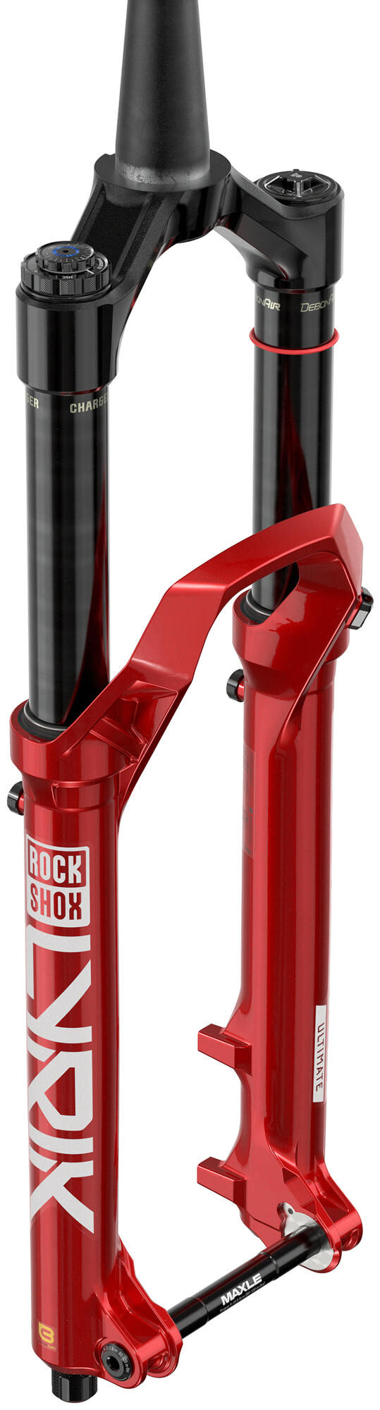 Afbeelding laden in galerijviewer, Rockshox verende voorvork lyrik ultimate rc2 27,5 boost sus.fork rs lyrik ult.rc2 27,5 boost red 150mm