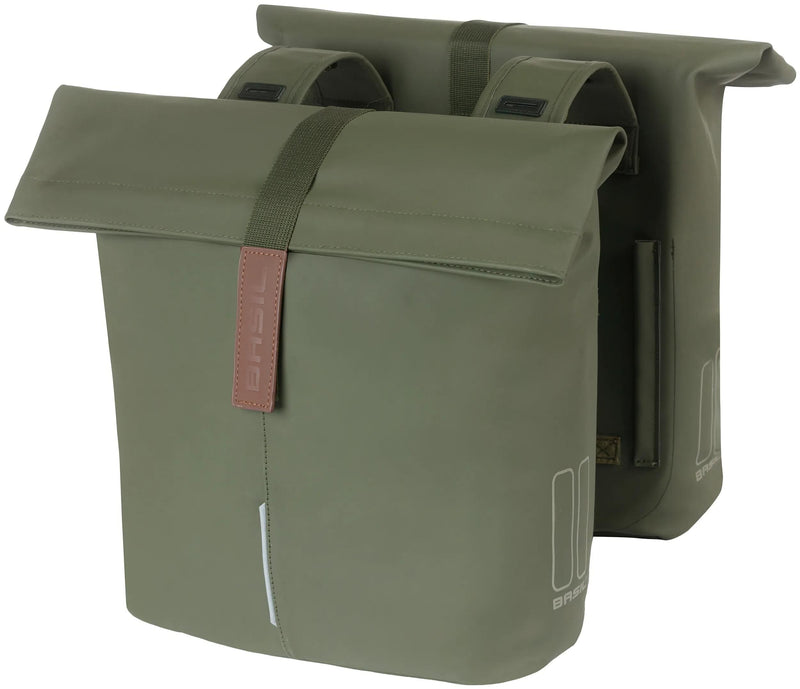 Afbeelding laden in galerijviewer, Basil Tas City Dubbel Vegan Leather | Moss Green