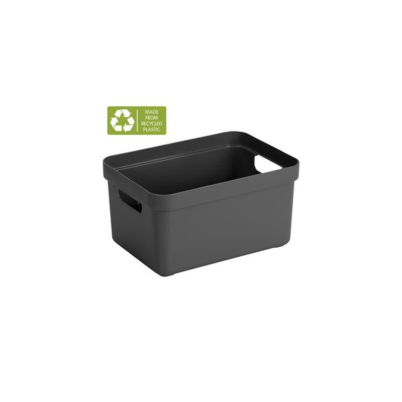 Afbeelding laden in galerijviewer, Sunware sigma home opbergbox 5l antraciet 25,2 x 17,5 x 12,2 cm