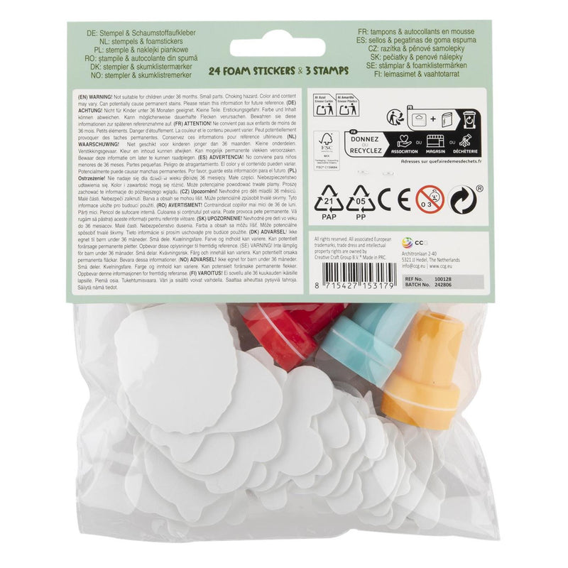 Afbeelding laden in galerijviewer, Moxy zelfinktende stempels, 3st. en foamstickers