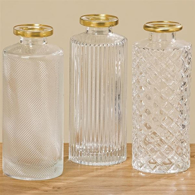Afbeelding laden in galerijviewer, Boltze home vaas adore ø5x13cm transparant helder glas