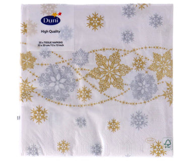 Afbeelding laden in galerijviewer, Duni servetten snow white 33x33 cm | 12 stuks