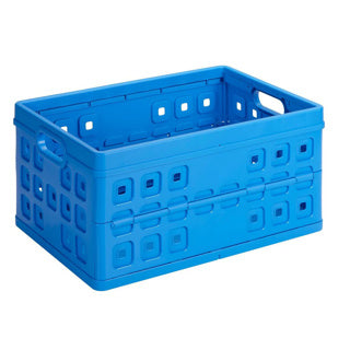 Afbeelding laden in galerijviewer, Sunware square boodschappenkrat 46 liter blauw 54x38x26,5cm