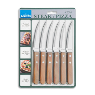 Afbeelding laden in galerijviewer, Amefa pizza steak messenset 6-delig