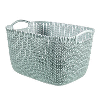 Afbeelding laden in galerijviewer, Curver knit opbergmand maat l 19 l blauw